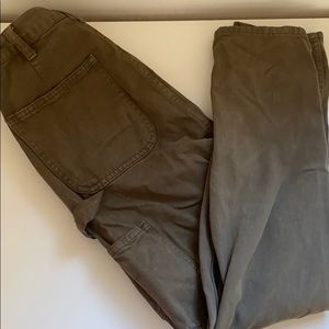 brandy melville green painter pants